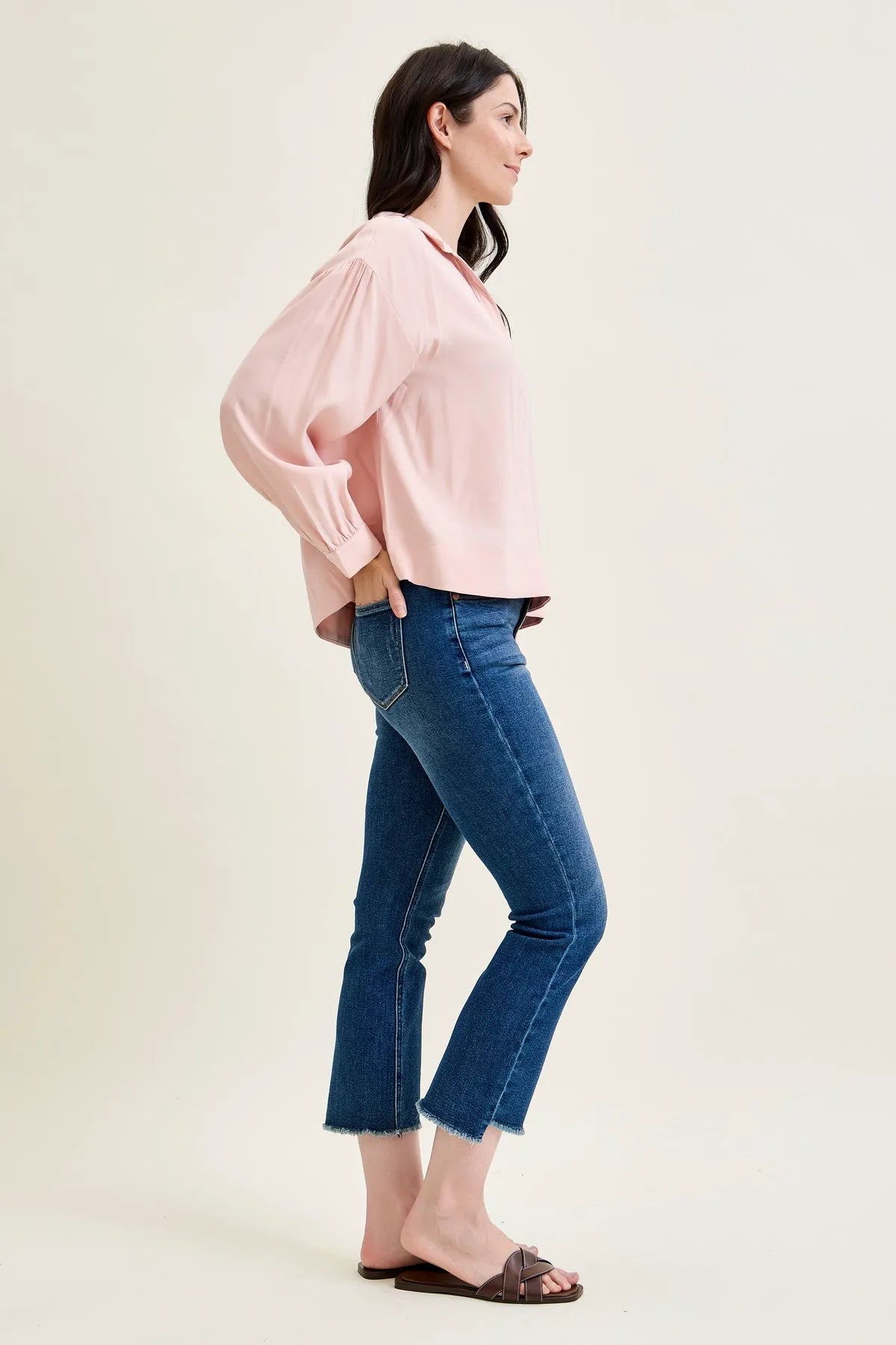 Amy Dark Wash Kick Flare