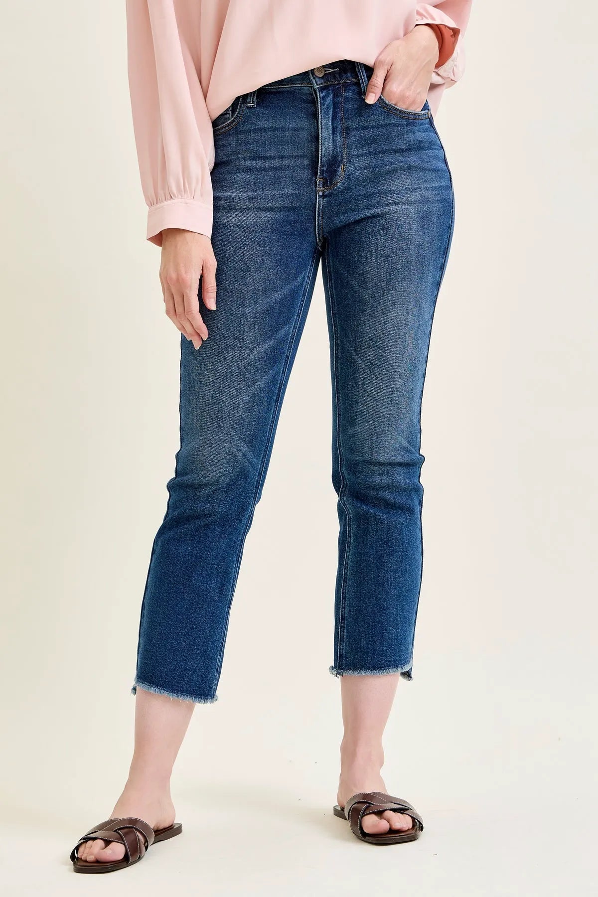 Amy Dark Wash Kick Flare