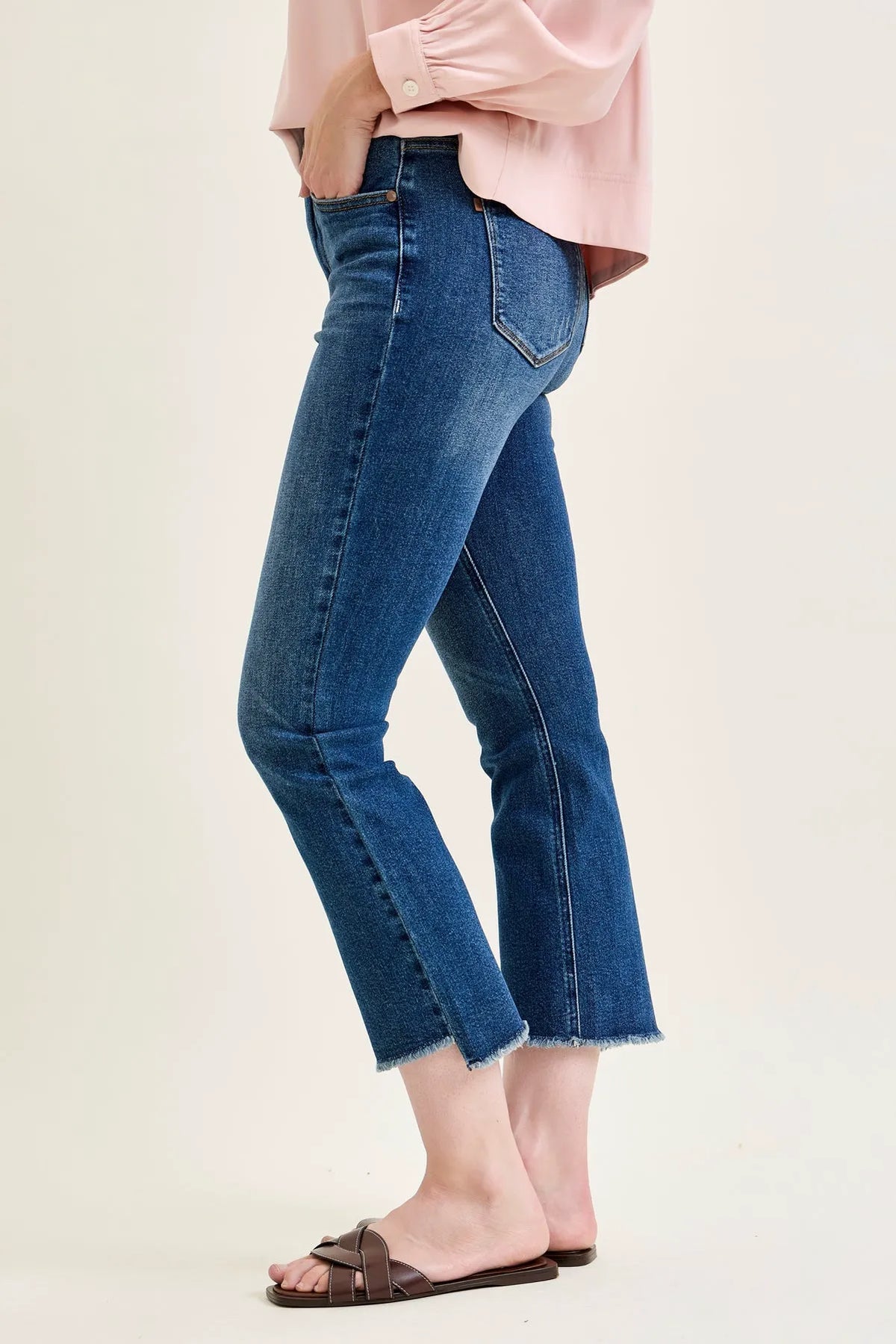 Amy Dark Wash Kick Flare